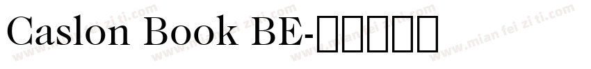 Caslon Book BE字体转换